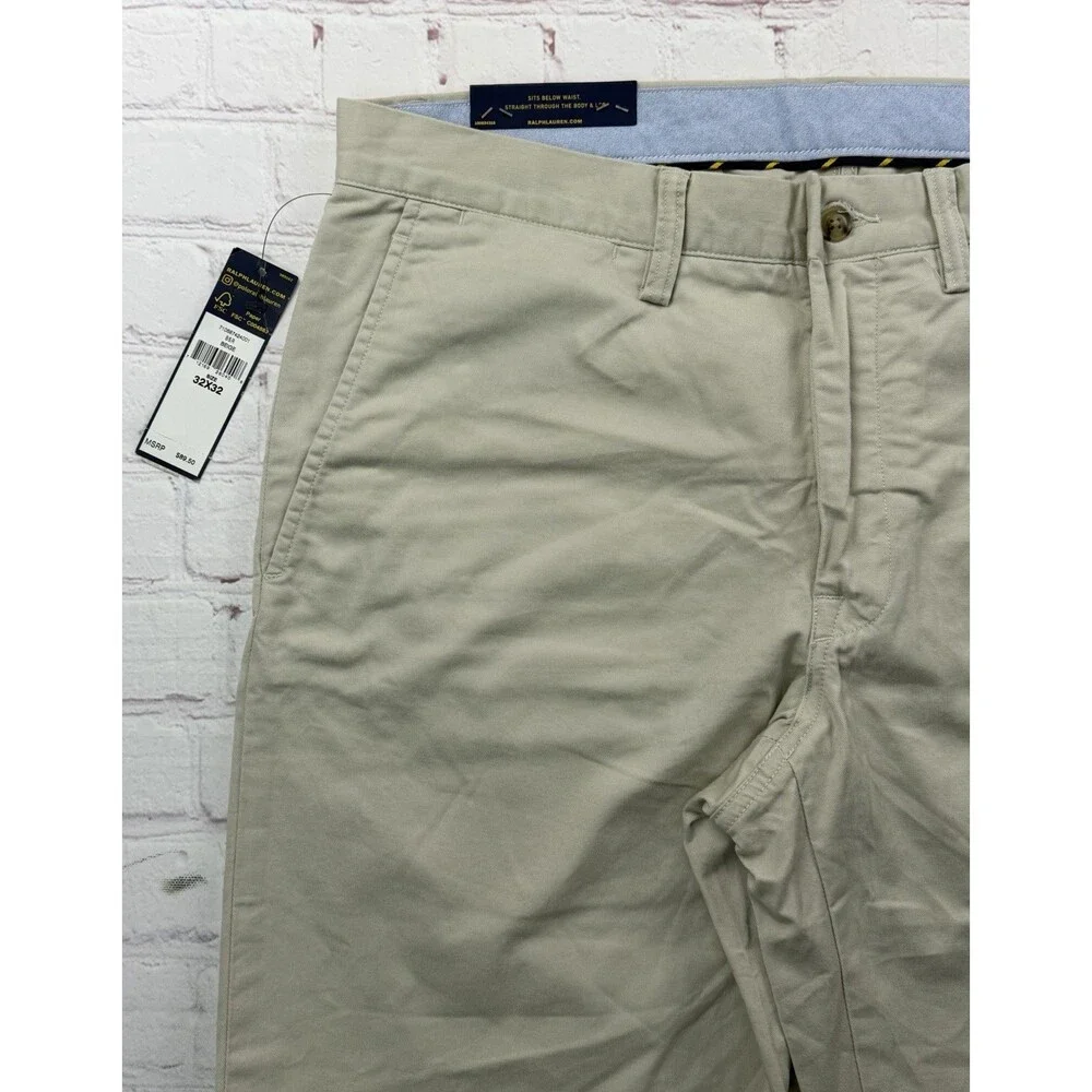 NWT Polo Ralph Lauren Men’s 32/32 Stretch Classic Fit Twill Chino Pants Khaki